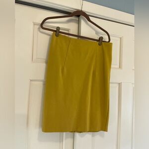 Willi Smith Mustard Yellow Pencil Skirt